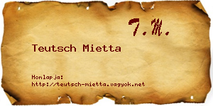 Teutsch Mietta névjegykártya